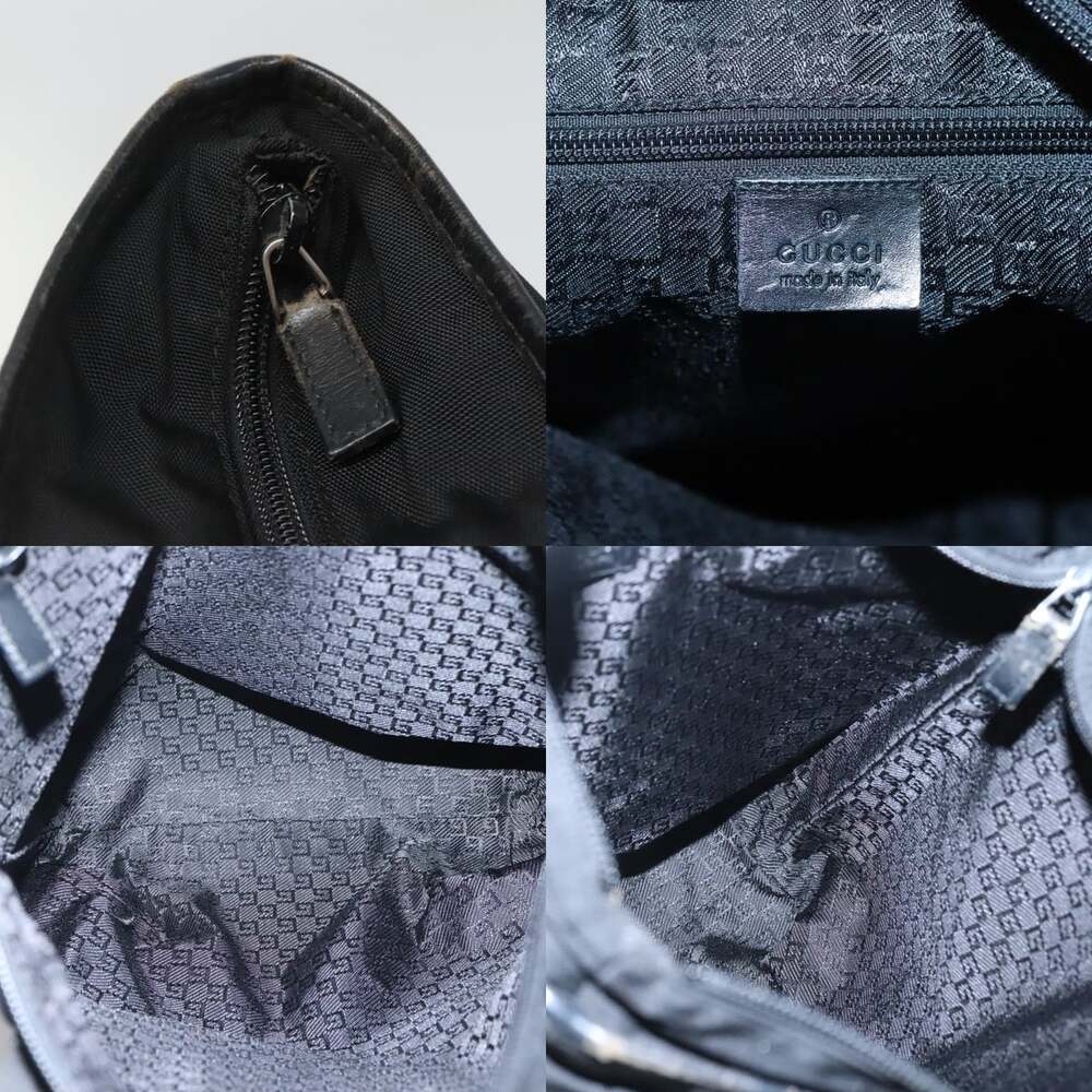 GUCCI Handbag Nylon Black Silver 019 019 - Picture 11 of 12